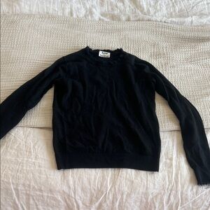 Acne Studios Black Frayed Sweater